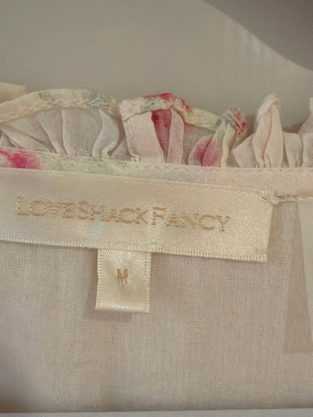 LoveShackFancy light pink dress with pink floral accents - Picture 2 of 3